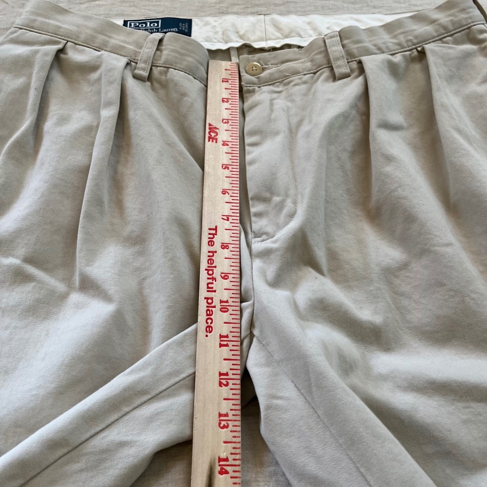 Vintage Polo Ralph Lauren Pleated Chino Pants Mens 35 - Picture 9 of 11